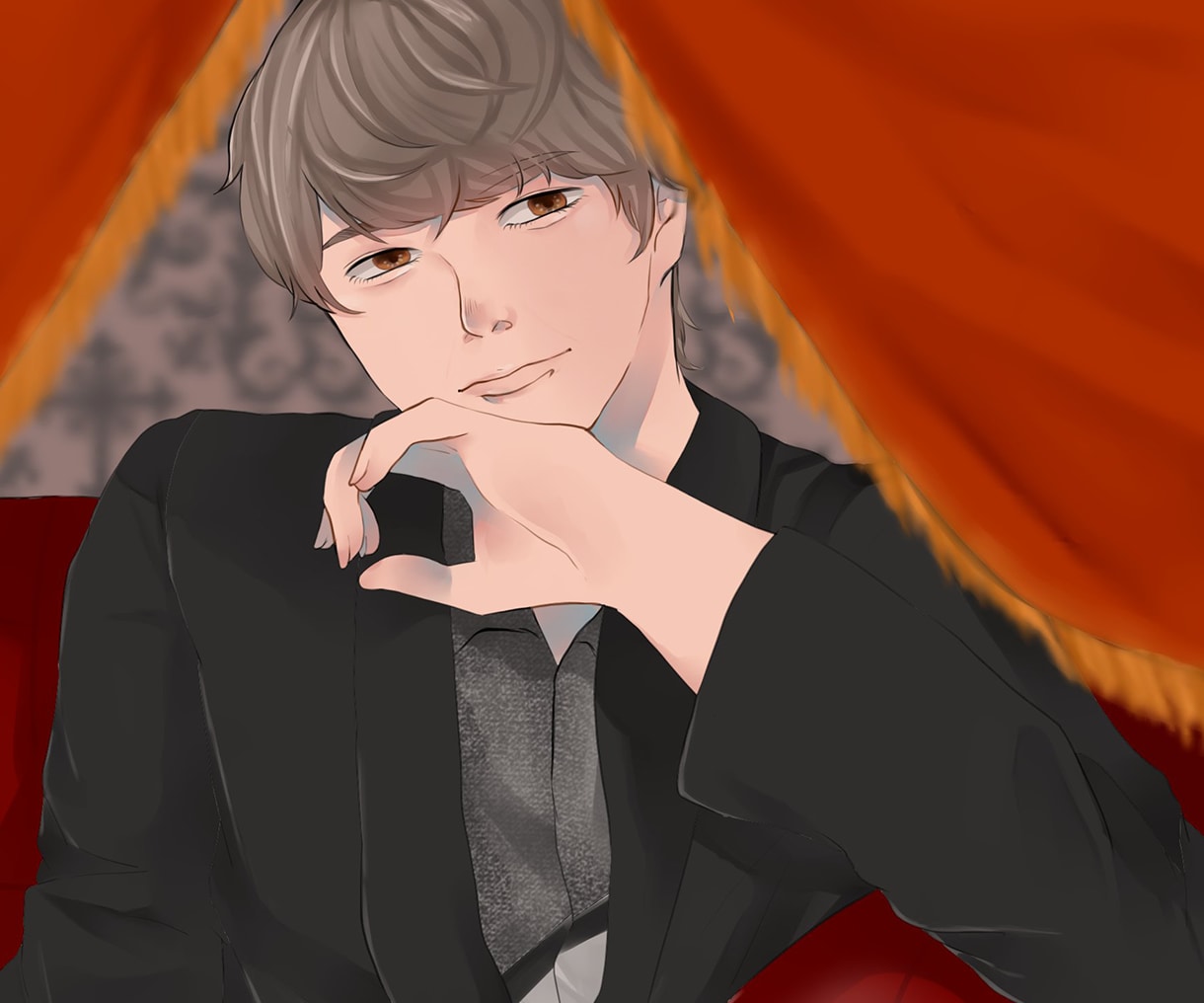 男性キャラの胸上・アイコンイラストを制作します サムネやアイコン、立ち絵もご相談ください！ イメージ1