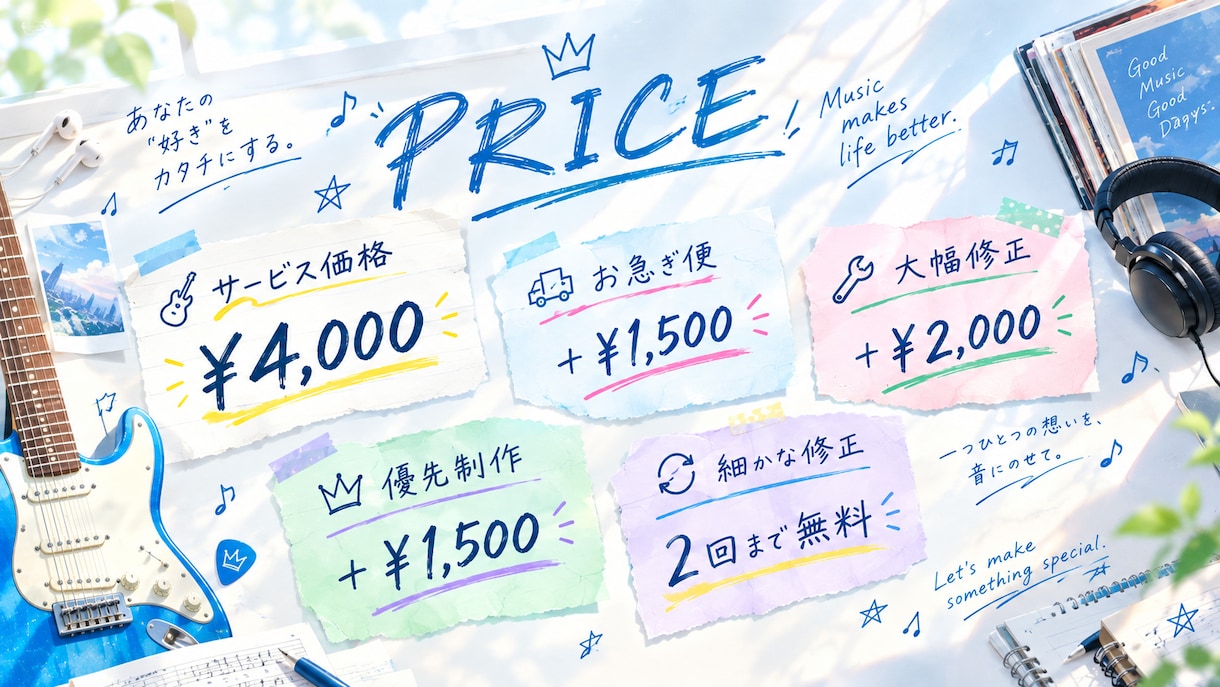 音楽経験者があなたの想いを歌詞にします あなただけの言葉にできない想いを歌詞にのせて。 イメージ1