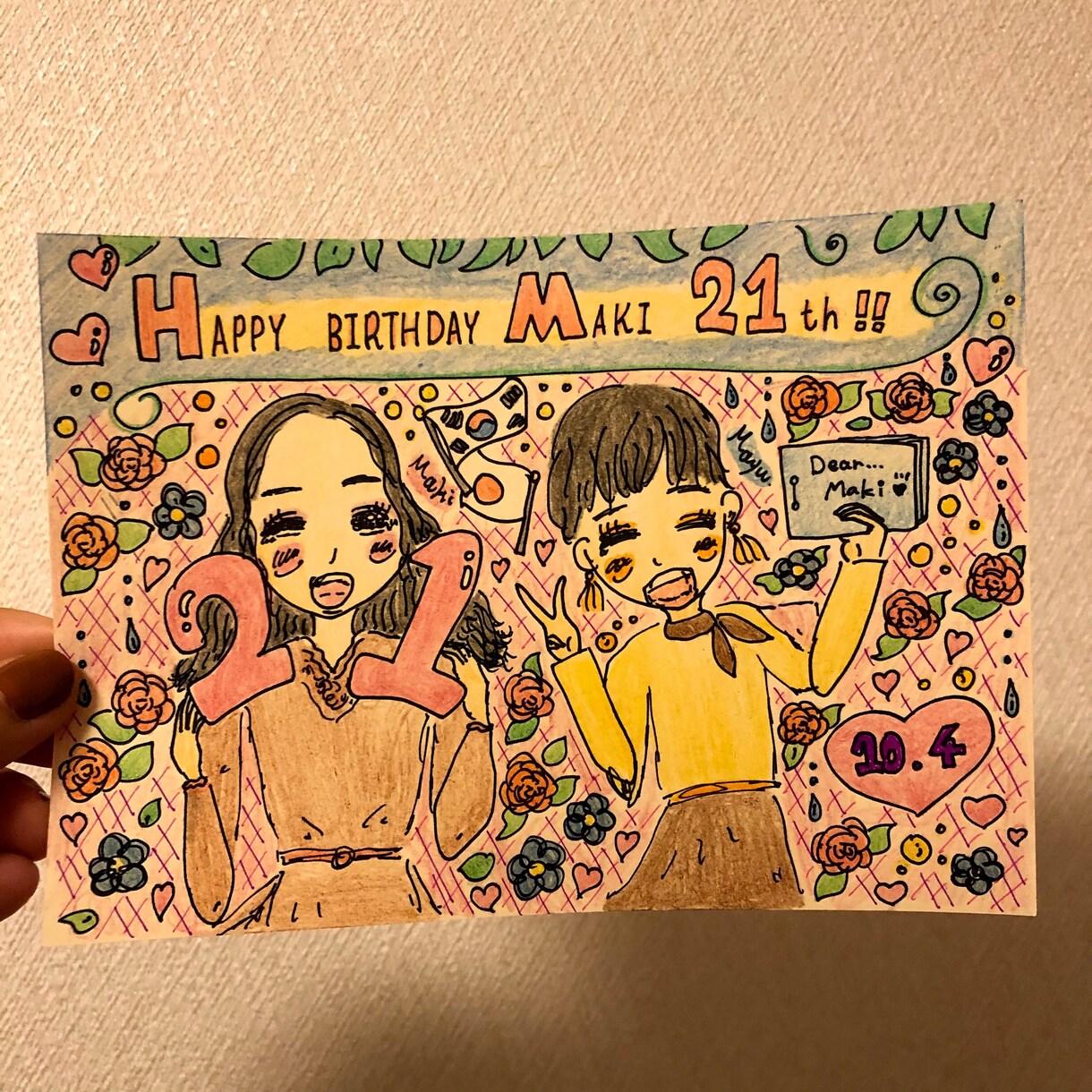 色紙や紙に似顔絵描きます 贈り主の素敵な気持ちが伝わる温かい絵を描きます‪‪☺︎‬ イメージ3