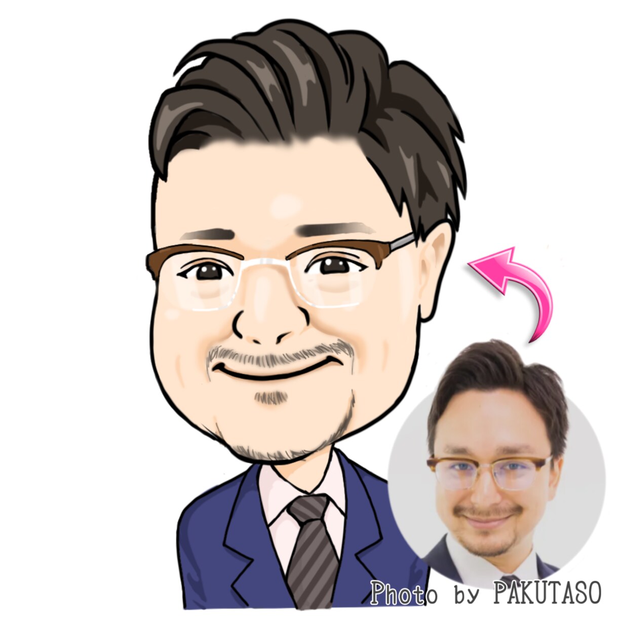 ちょいデフォルメ似顔絵⭐️描かせていただきます 名刺、アイコンなどにお使いください！条件付き割引あり☆ イメージ5