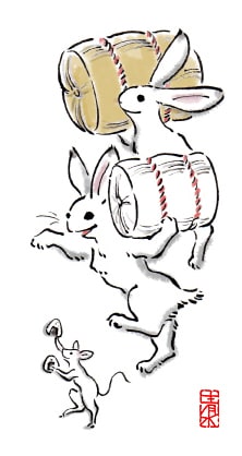 本格的和風の動植物イラスト、ペットも描きます データ対応、シンプルで可愛い本格派の和風手描きです。 イメージ7