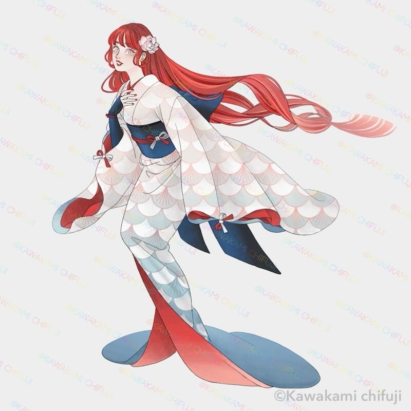 繊細な和のイラストを制作いたします 日本の伝統美を取り入れた和風イラストを制作いたします。 イメージ5