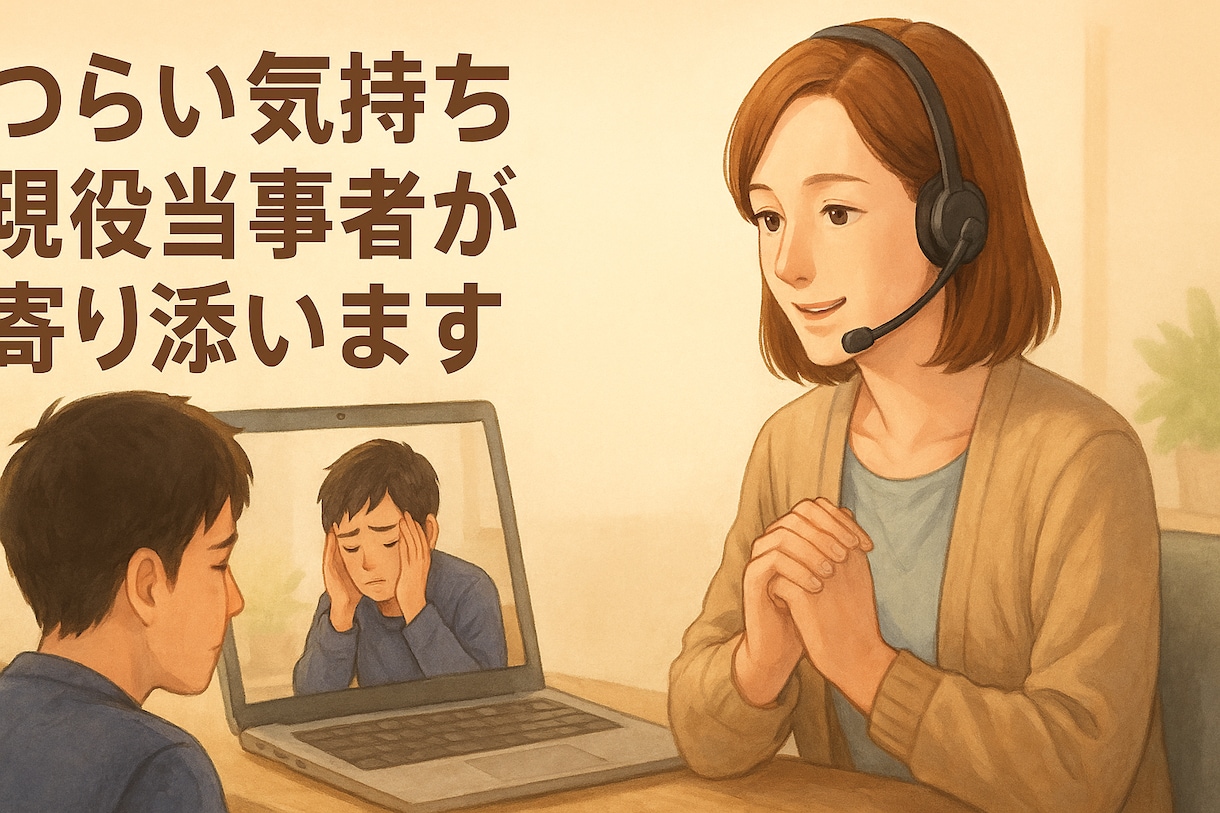 つらい気持ち現役当事者が寄り添います 心の荷物をそっと降ろす30分の避難所 イメージ4