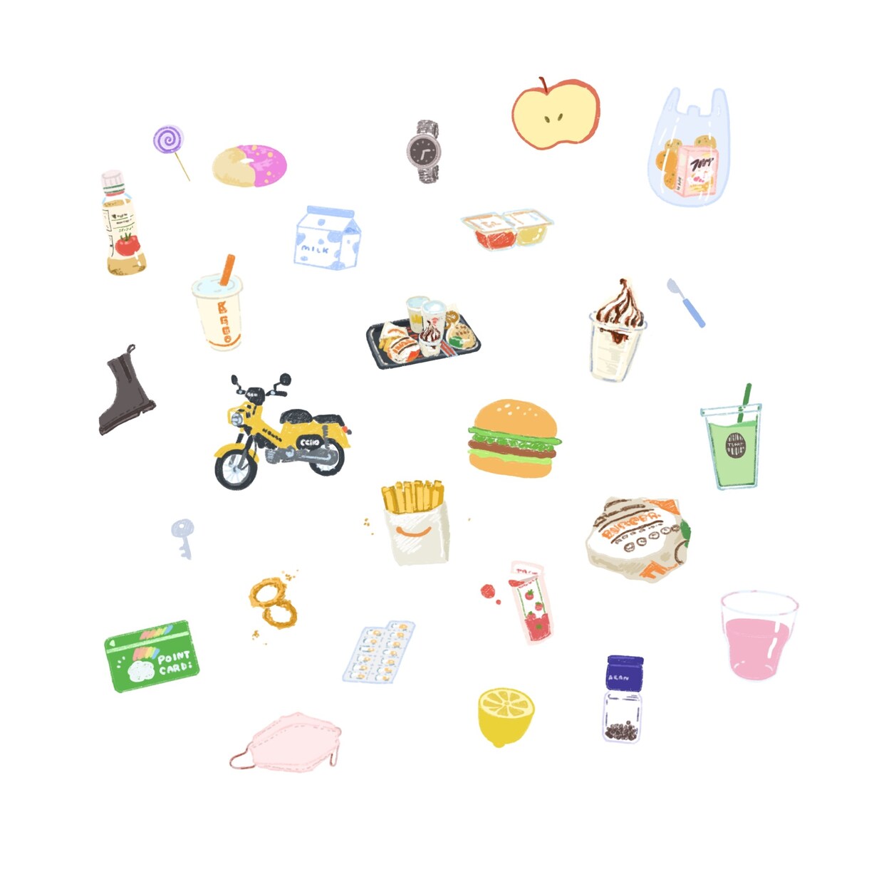 あなたが使いたいちょこっとしたイラストを描きます SNS映え！可愛いイラストでお洒落なアイコンに。 イメージ10