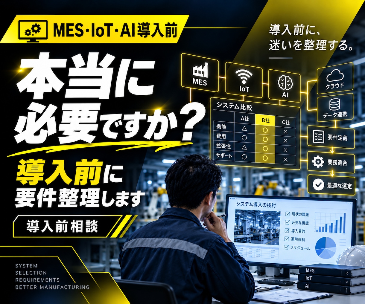IoT・AI導入前のセカンドオピニオンをします ベンダーに相談する前に要件を整理します イメージ1