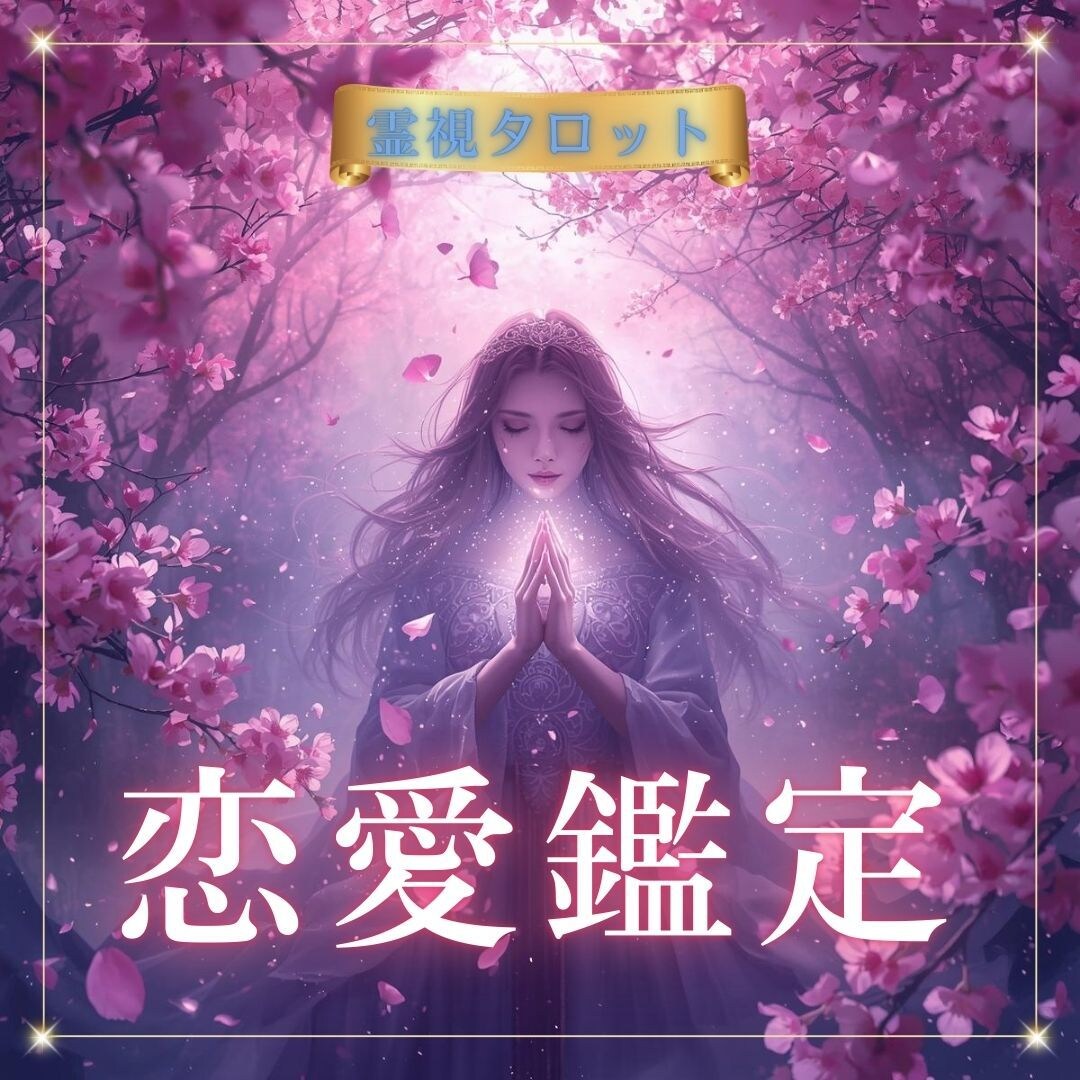 霊視×タロット♡恋愛鑑定で彼の本音と今後を視ます 恋愛占い鑑定♡片思い/復縁/秘密恋/結婚/相手の気持ち/成就 イメージ1