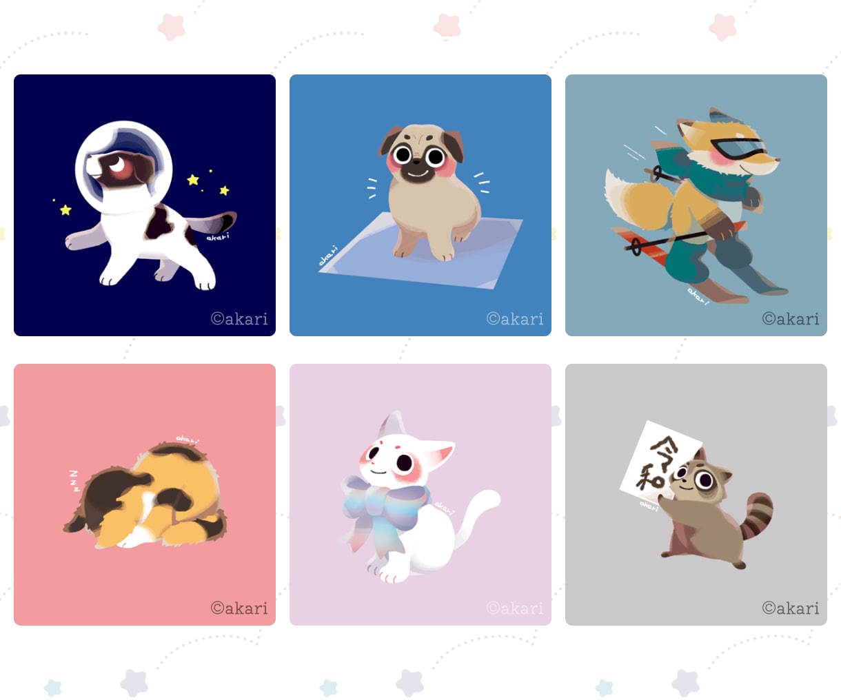 ほっこり可愛い動物イラストを描きます 主線なしのやさしいタッチでペットを可愛く イメージ7