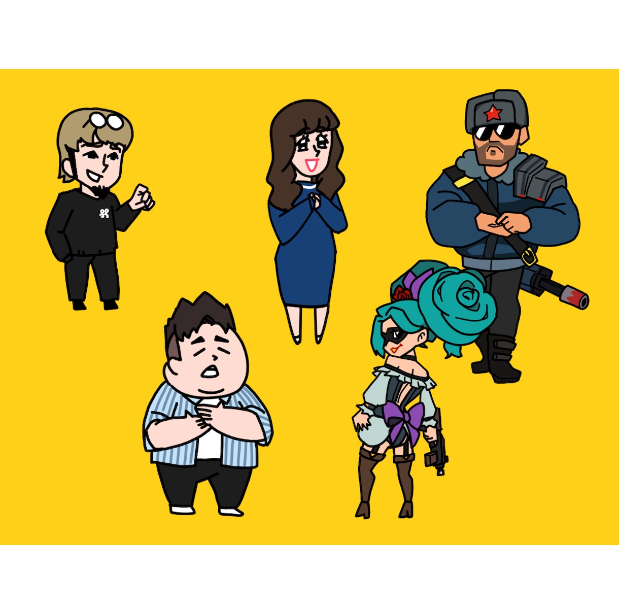 動画配信に合うデフォルメキャラ制作します フォーマル系からコント系まで幅広く使えます イメージ4