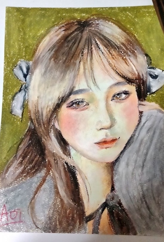 プレゼントに！写真から温かい似顔絵を描きます オイルパステルで油絵風スケッチ画。データ納品。原画郵送可。 イメージ2