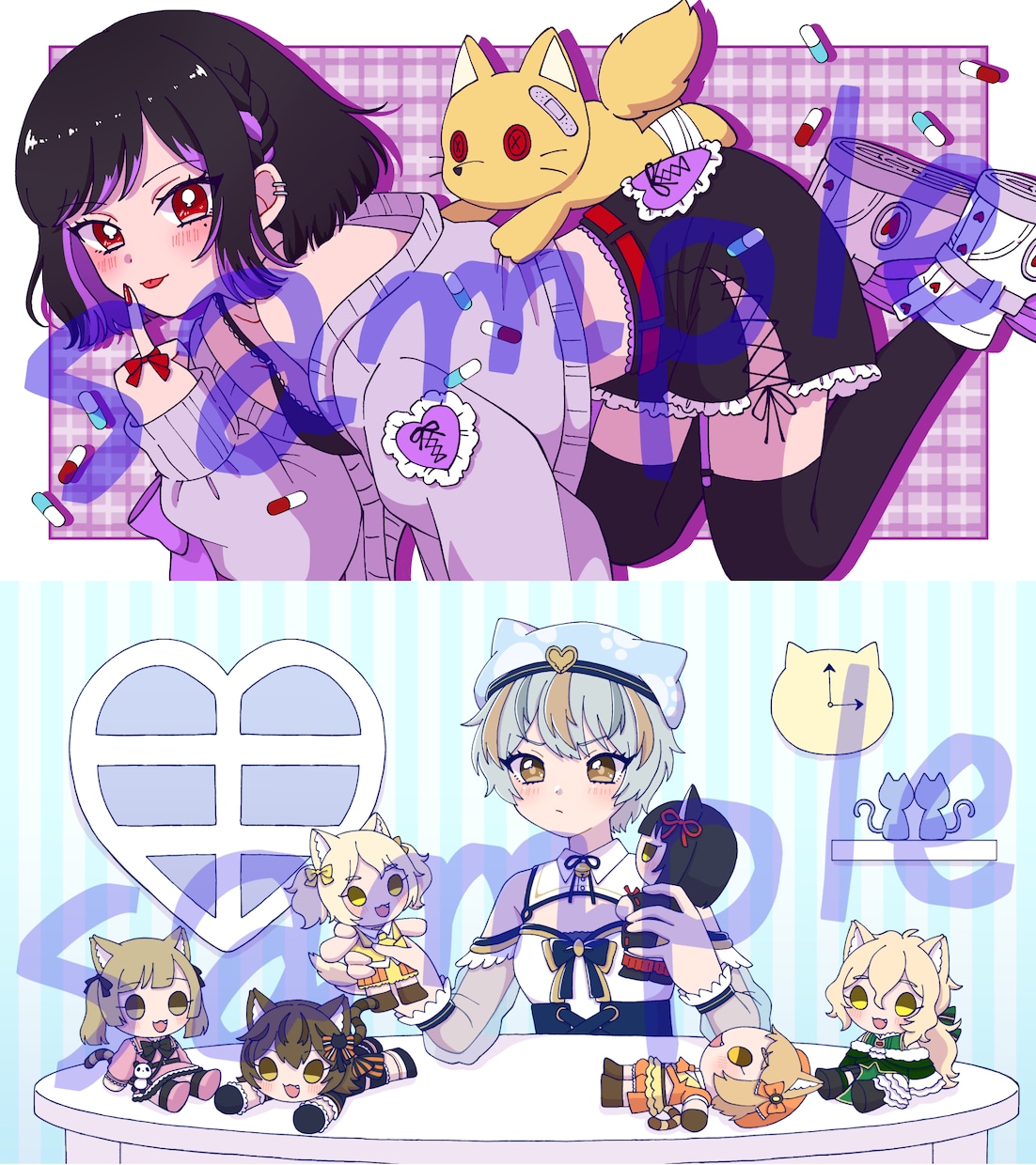 最短2日！ゆめかわレトロポップなイラスト描きます アイコン・動画・グッズなど幅広く対応☆ イメージ9