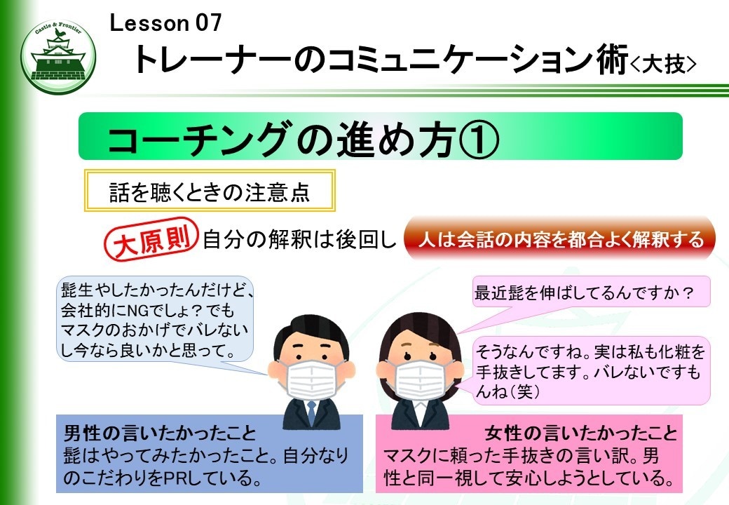 社内研修「トレーナー初級研修④」を提供します そのままでも使える台本付きパワーポイントデータです。 イメージ8