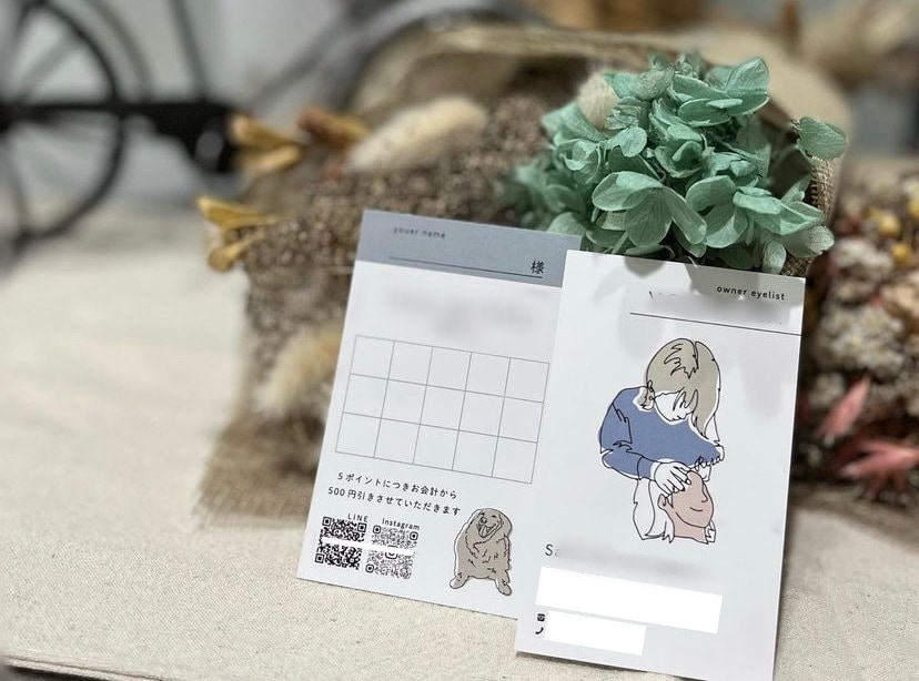 イラスト入り名刺作ります 両面デザイン(カラー込み)＋台紙代(100枚)送料込み イメージ10