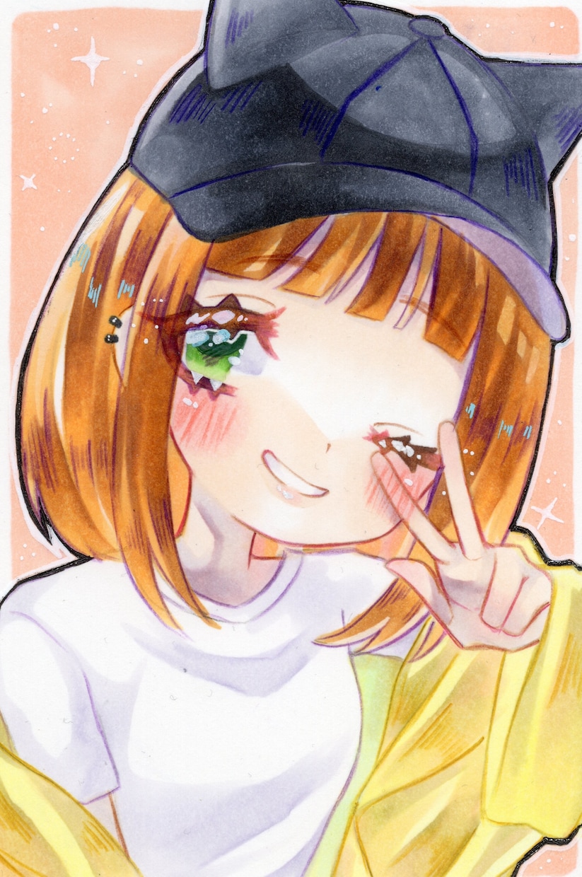 アナログで等身イラスト描きます アナログ画材で手書き特有の質感を出します！ イメージ3