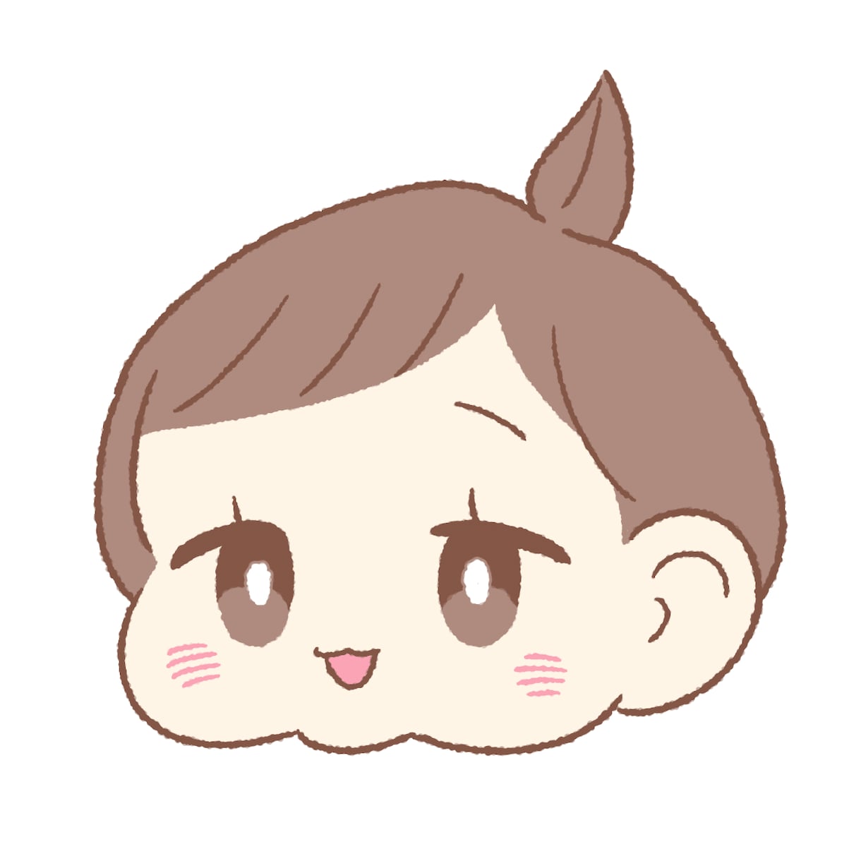 ほんわか可愛い❣️お子様のSNSアイコンを描きます もちっと可愛い、癒されるSNSアイコンをお作りします♡ イメージ2