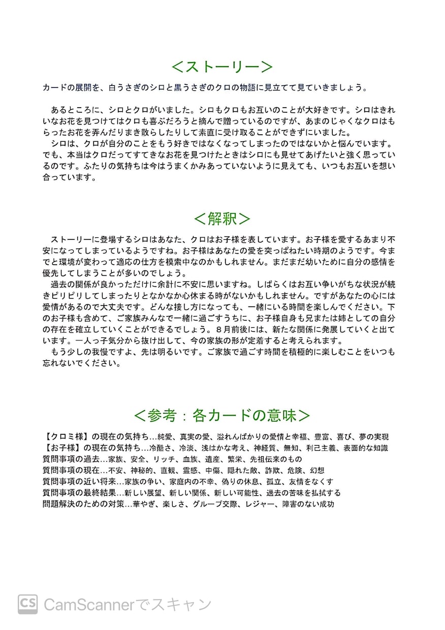 ラビットタロットカードで占います あなたの悩みをうさぎさんの物語にたとえて覗いてみませんか？ イメージ4