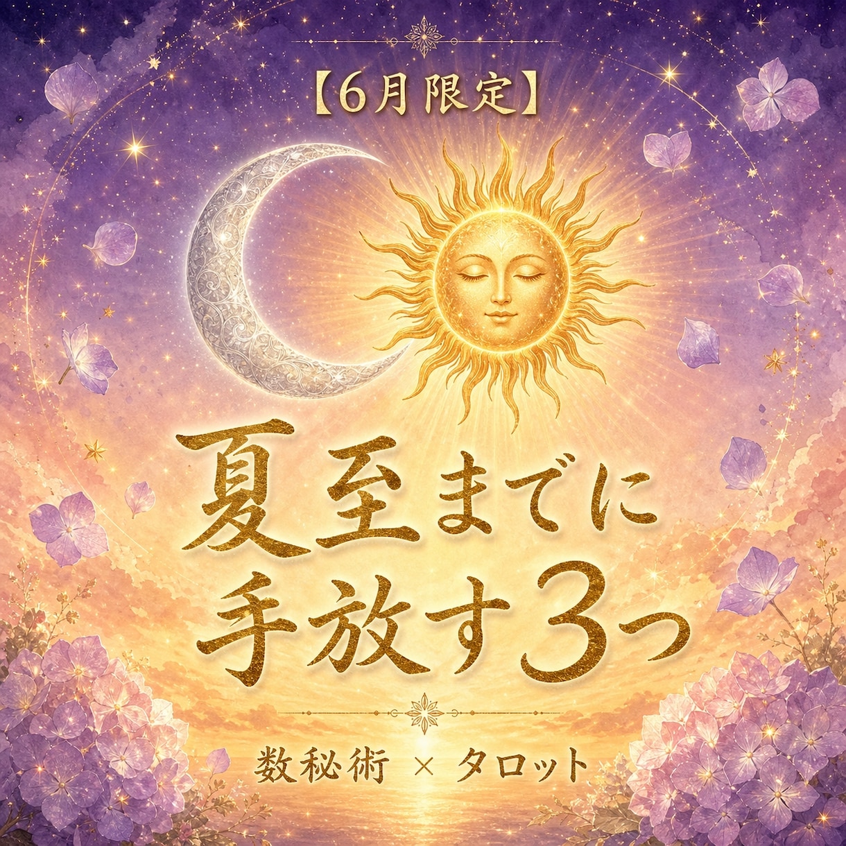 タロット×数秘術で夏至までに手放す3つを占います 2026年後半に向けて、夏至前に手放す3つの重さ イメージ1