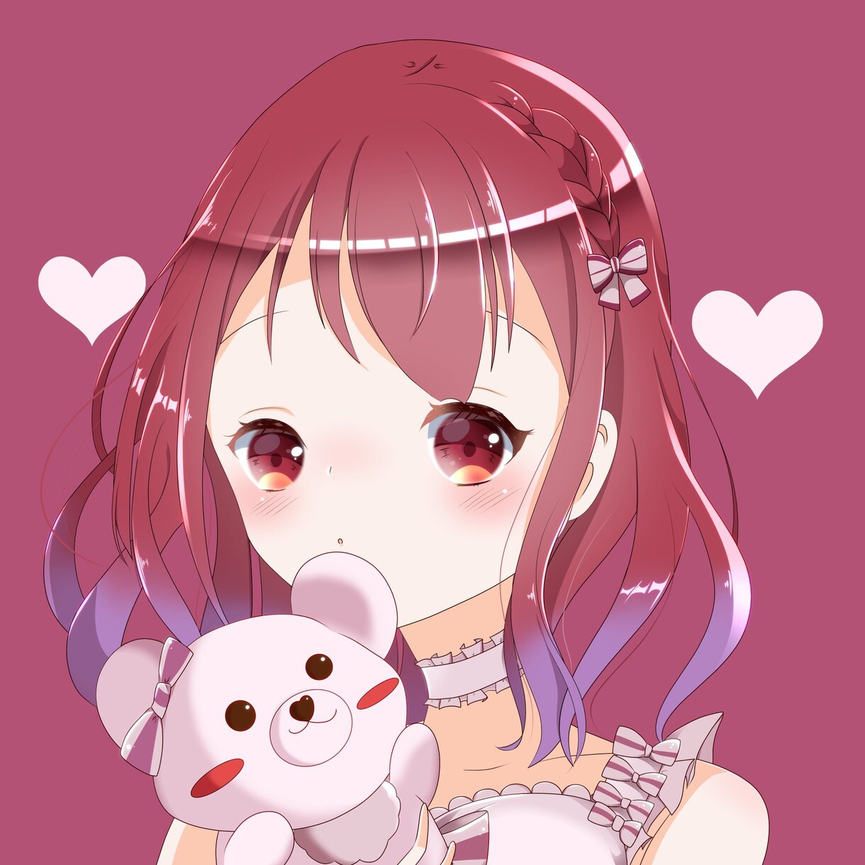 SNSアイコン用イラスト描きます かわいい女の子・男の子をアニメっぽいポップな塗りで形にします イメージ3