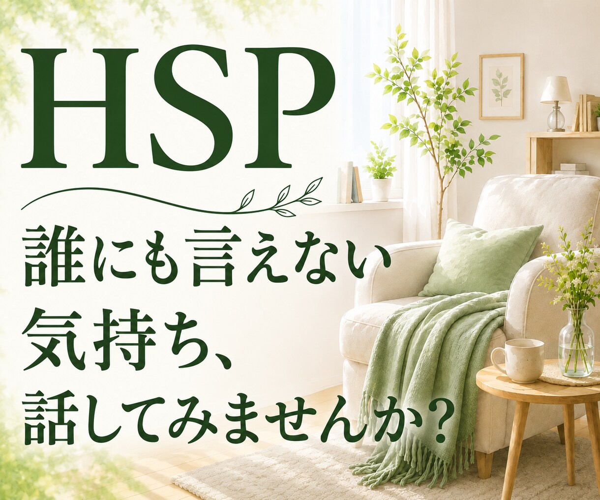 HSP｜誰にも言えない気持ちに寄り添います HSPのしんどい感覚や気持ちを話してみませんか？ イメージ1