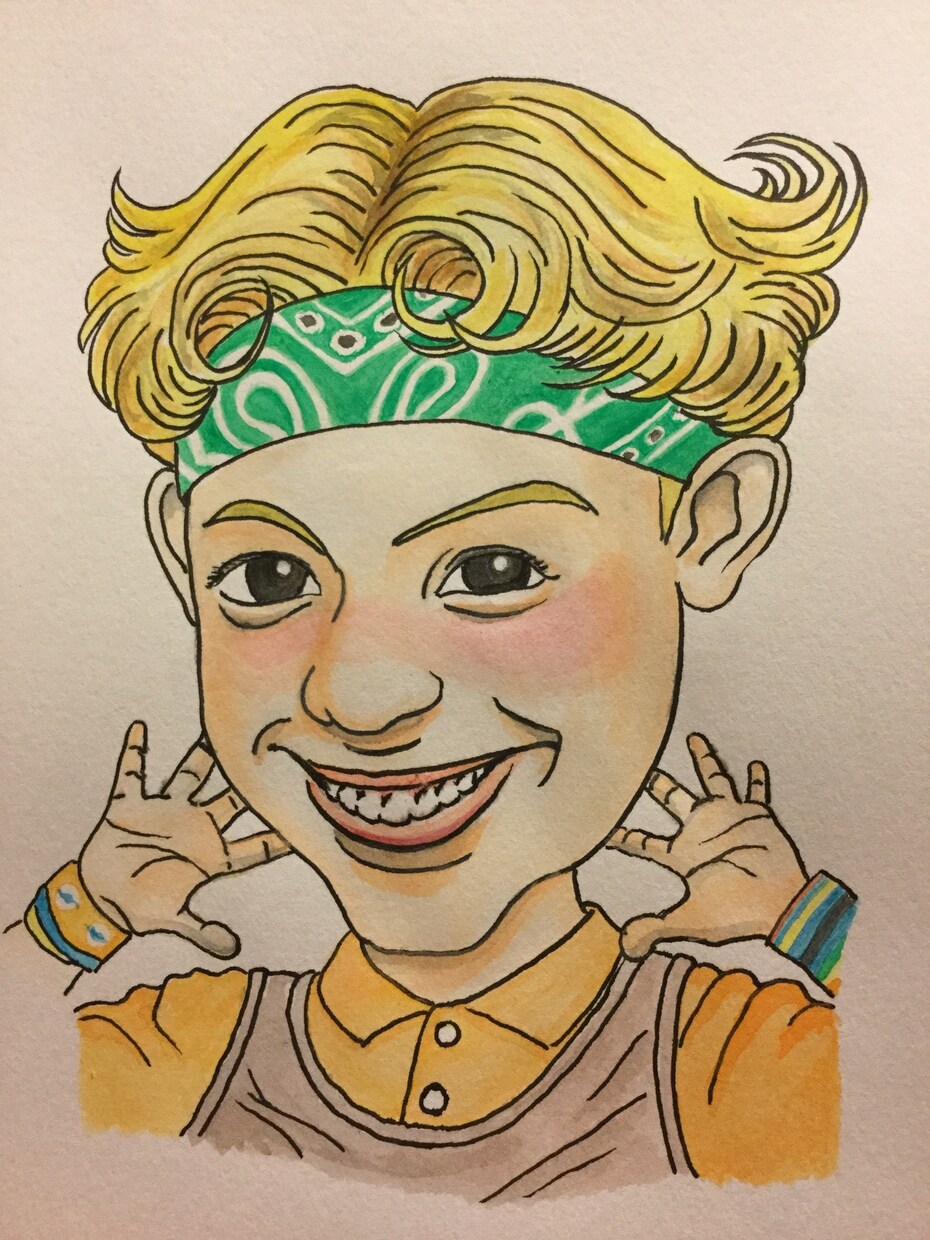水彩の似顔絵を描きます 写真を元にポップに仕上げます。 イメージ3