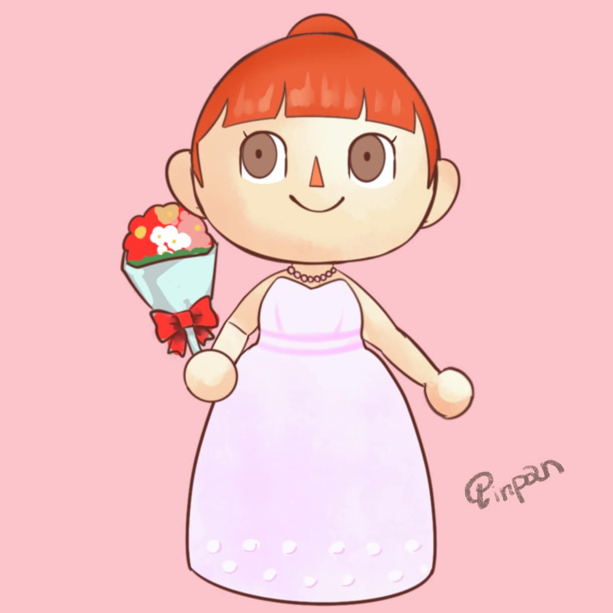 どうぶつの森風のイラストを描きます あなたやご友人、オリジナルキャラもあつ森風に描きます イメージ1