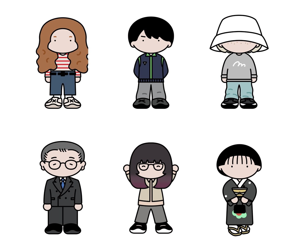 優しくポップでシンプルな絵柄の似顔絵を描きます SNSでの普段使いから特別な日まで、似顔絵をいかがでしょうか イメージ2