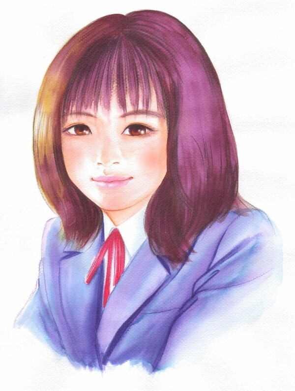 水彩画風や色鉛筆でのリアルな似顔絵描きます 漫画ディフォルメしたリアルな似顔絵御描きします。 イメージ1
