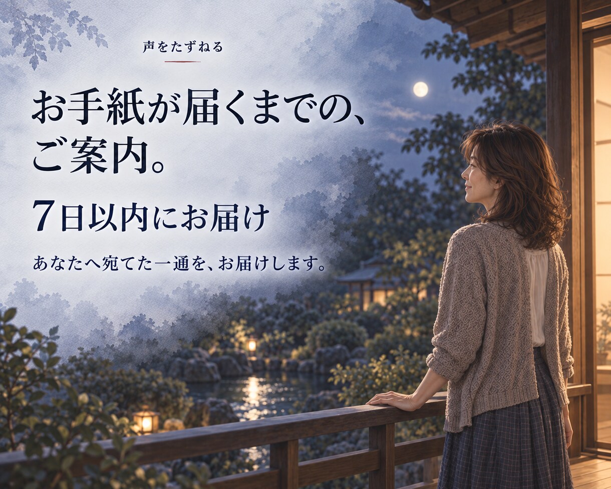 あの人の声で、あなたへの手紙をお届けします 自分にかけられなかった一言で未来が開かれる イメージ8