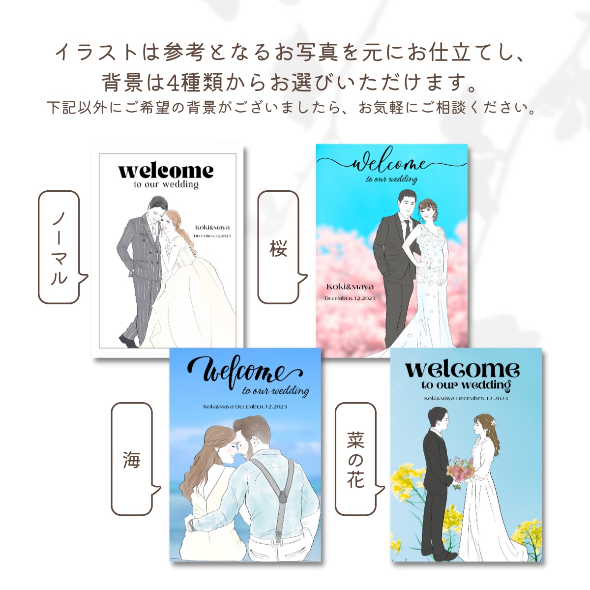 シンプル&お洒落◆ウェルカムボードをデザインします 挙式後はお部屋に飾るインテリアとしても！ イメージ8