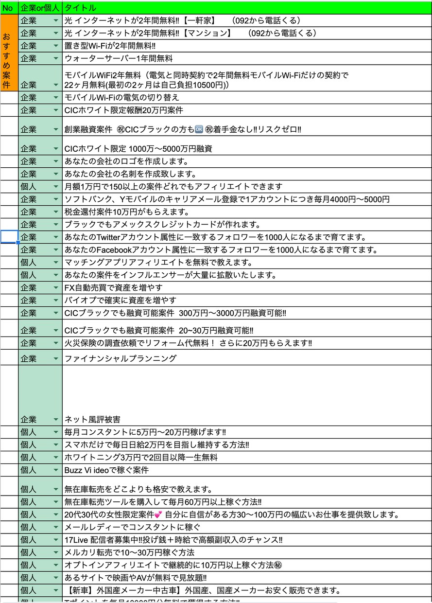 独自のアフィリエイト案件150以上利用できます 通常のASPにはないようなアフィリエイト案件を用意しています イメージ2