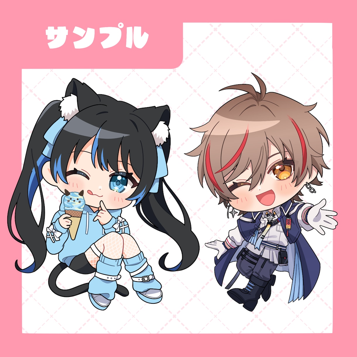 可愛いデフォルメイラスト（ミニキャラ）描きます キャラクターを可愛くミニキャラ化！ イメージ4