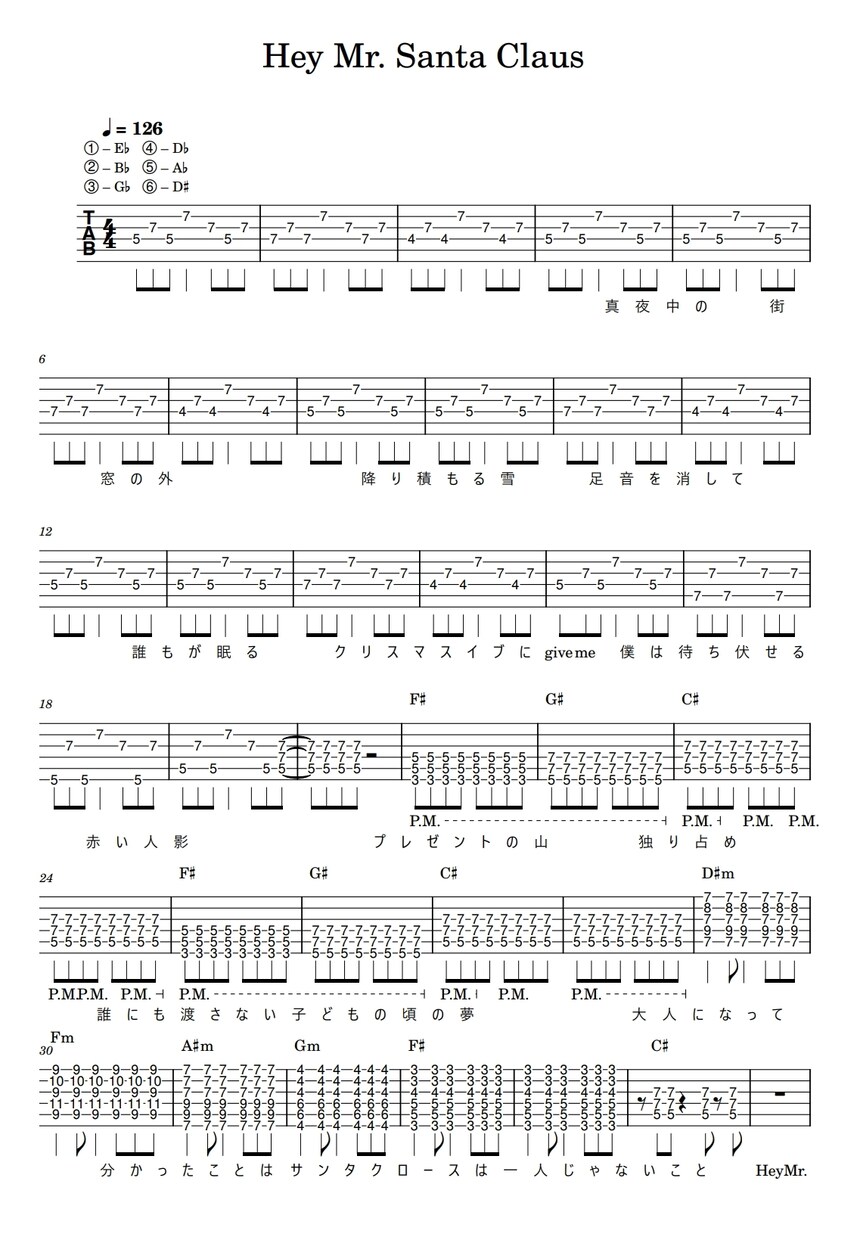 耳コピでギターTAB譜作成いたします TAB譜で弾きたい曲を弾けるようにサポートします！！ イメージ4