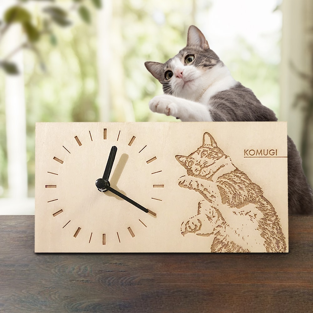 ペットが彫刻されたオリジナル時計を作ります ご自分の大事なペットとの思い出を形にしませんか？ イメージ1