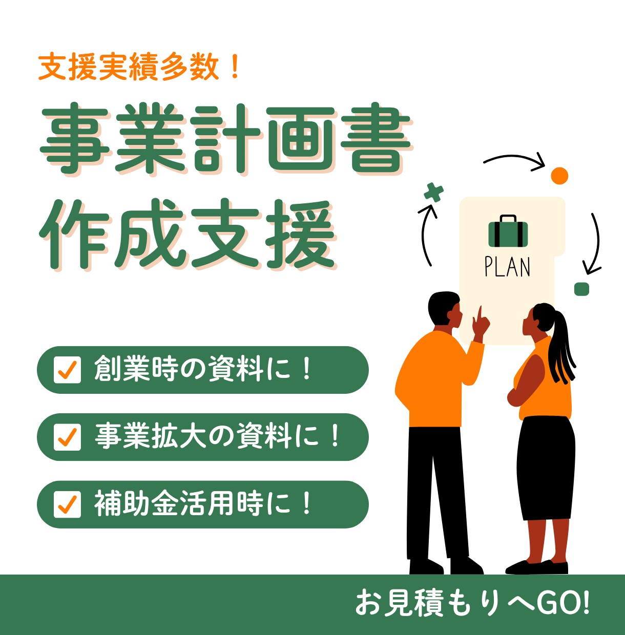 事業計画書の作成支援いたします 最短１週間の納品！即日対応いたします！！ イメージ1