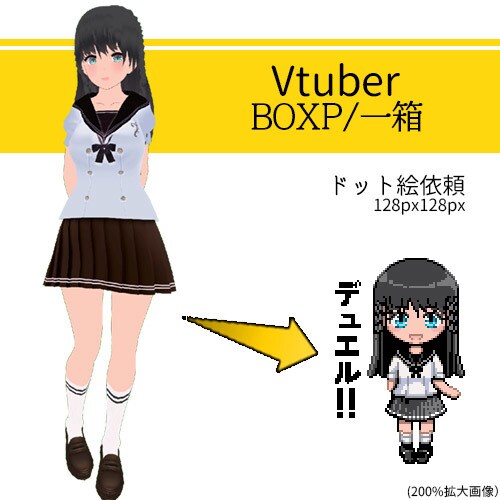 ドットキャラ作成します 表情・アニメーション等オプション色々 イメージ3
