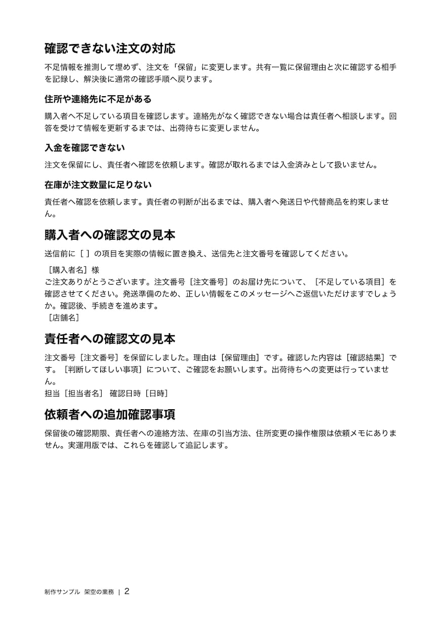 メモから業務手順書とチェックリストを作ります 引き継ぎに使える手順書をWordとPDFで納品 イメージ3