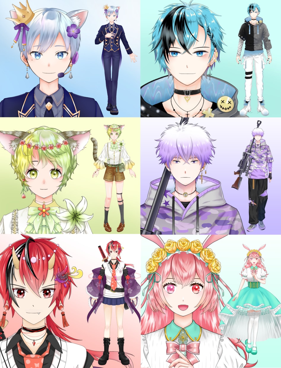 Vtuberキャラデザ～モデリング全て制作します キャラデザ・パーツ分け・モデリング・ロゴまで全部込み！ イメージ4