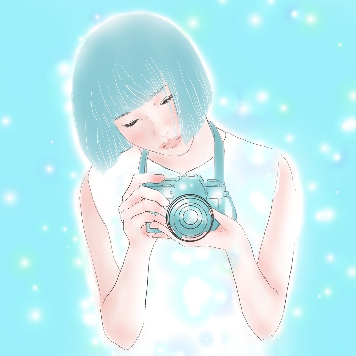 透明感のある可愛い女の子描きます アイコン・ブログ・グッズなど用途に合わせたオリジナルイラスト イメージ3