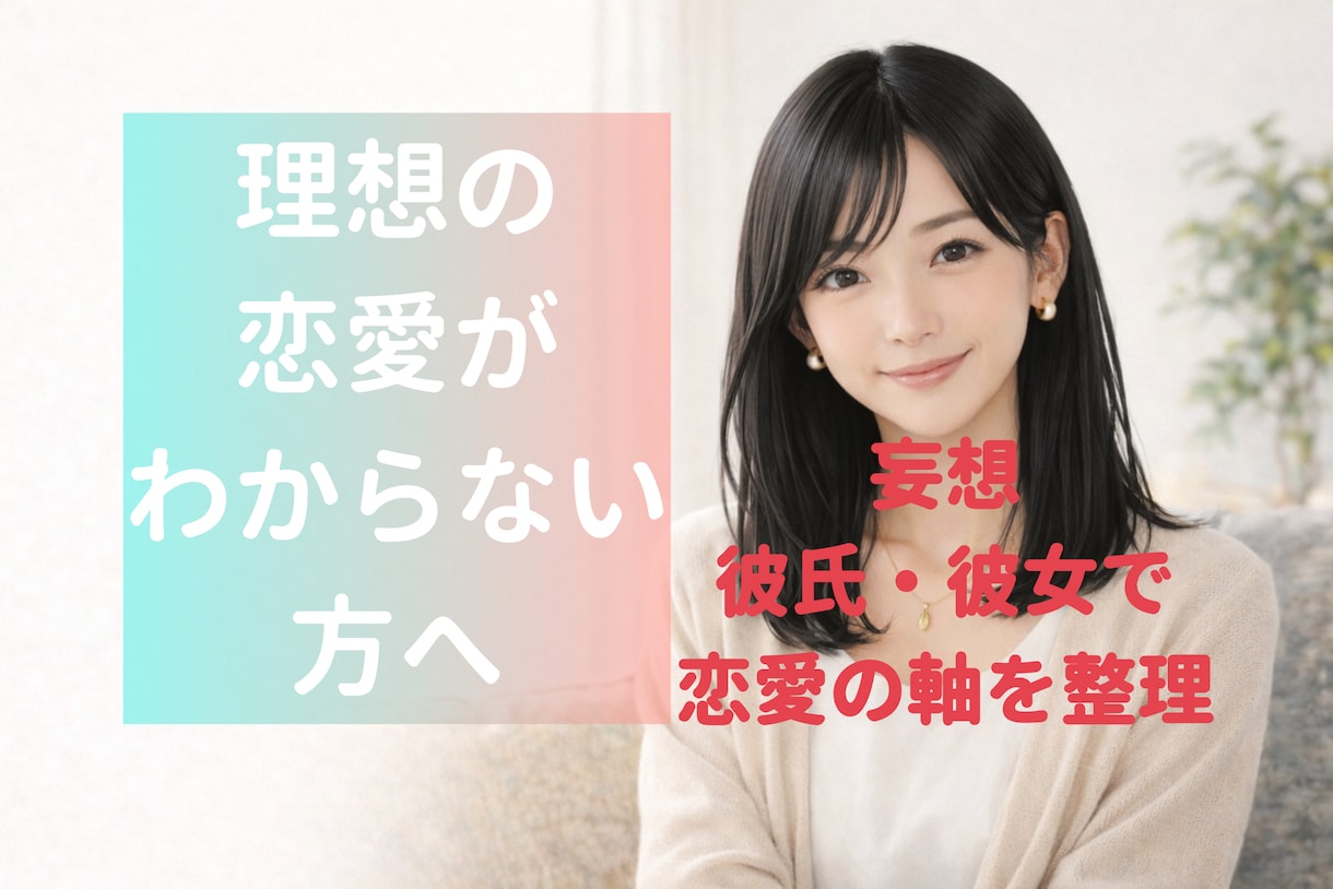 妄想彼氏・彼女で理想の恋愛を明確にします 恋愛の本音や心地よい関係性をやさしく言語化します イメージ1