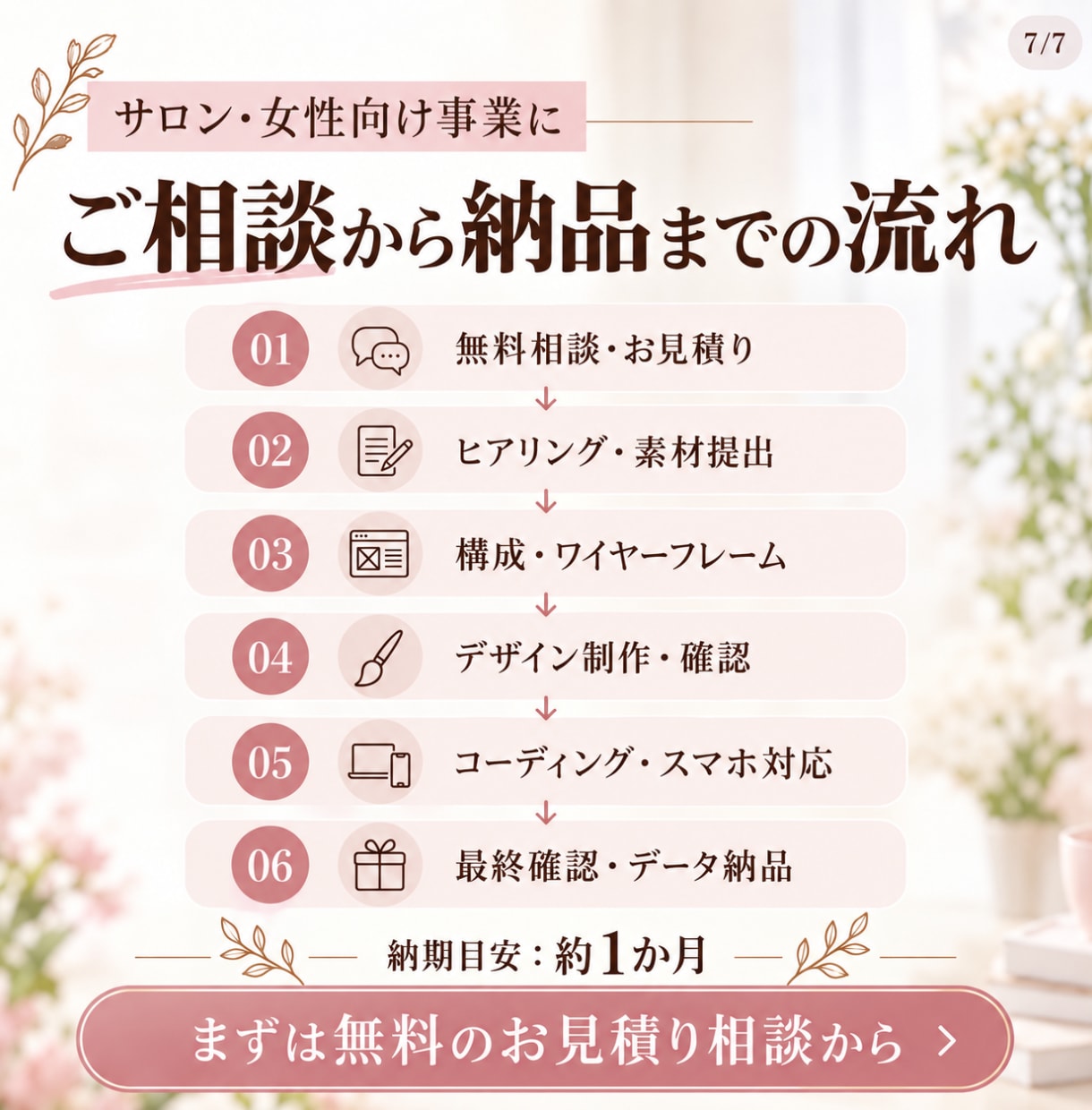 女性向け事業のLPを制作します 初めての方も安心｜デザイン・コーディング込み イメージ7