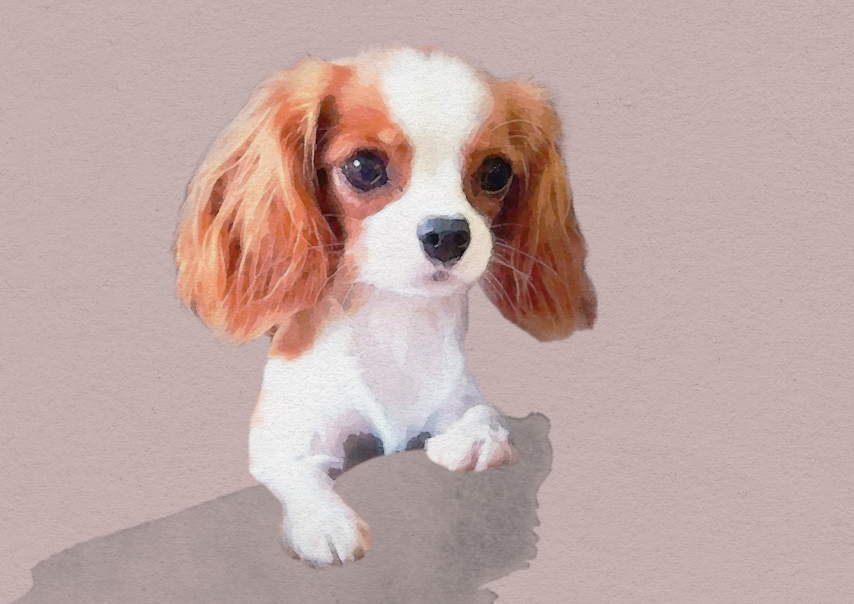 ペットをイラストに致します ペットの写真が水彩画風の似顔絵に♡ イメージ9