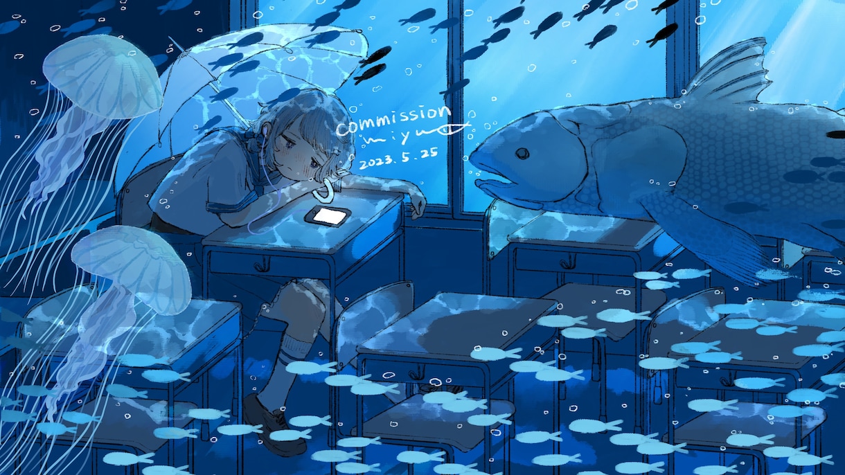 MV/歌ってみた動画用などの一枚絵を描きます 曲に込めたあなたの気持ちを伝えるお手伝い！ イメージ6