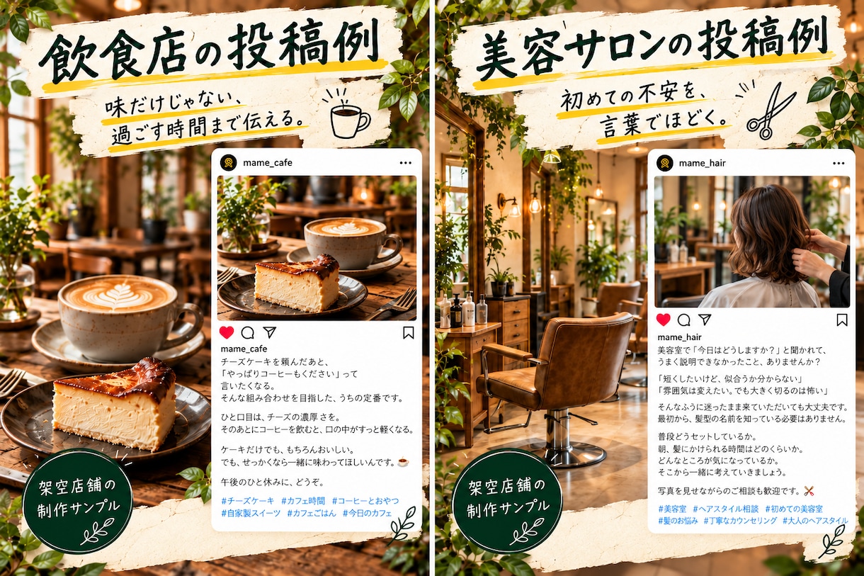 インスタ投稿文を10本作成します 店舗・個人事業向け｜写真案・ハッシュタグ候補付き イメージ6