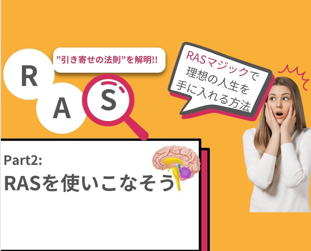 RASマジックで理想の人生を手に入れる方法教えます シリーズ②注目トレンド!!「RASを使いこなす」 イメージ1