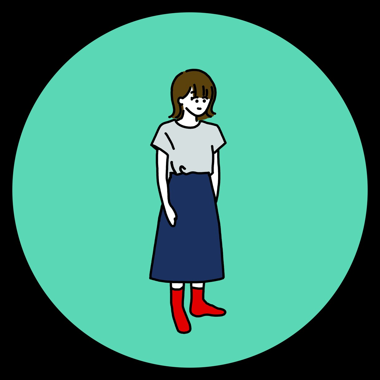 SNS用アイコン描きます シンプルでお洒落な全身イラストを早急に製作いたします！ イメージ1