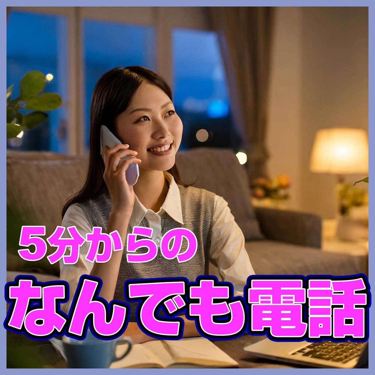 5分からのなんでも電話でお話をお聴きします ほんの少しの息抜きの5分間からの心地よい時間が心を軽くする イメージ1