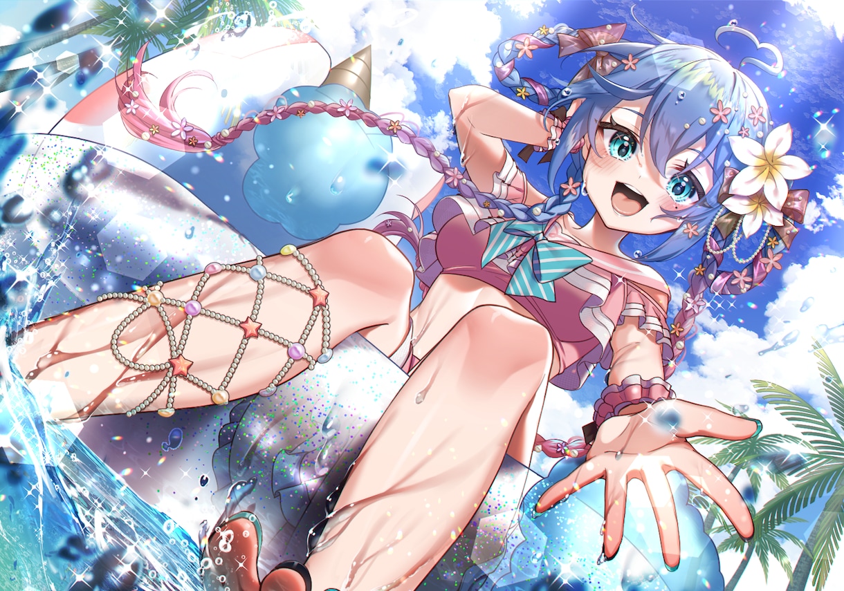 高品質なサムネイルイラスト制作します 実写・live2d問わずライバー活動してる人向けになります イメージ1