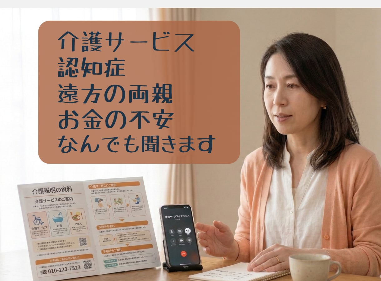 介護・お金の不安を相談歴10年のプロが聞きます 聞きたいことがまとまらなくてもOK。いっしょに整理しましょう イメージ3