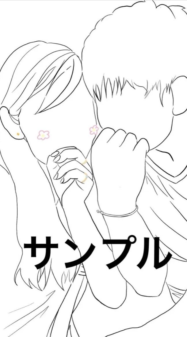 おしゃれな線画、ふんわり線画イラスト作成します 線画イラスト　オーダー作成します イメージ6
