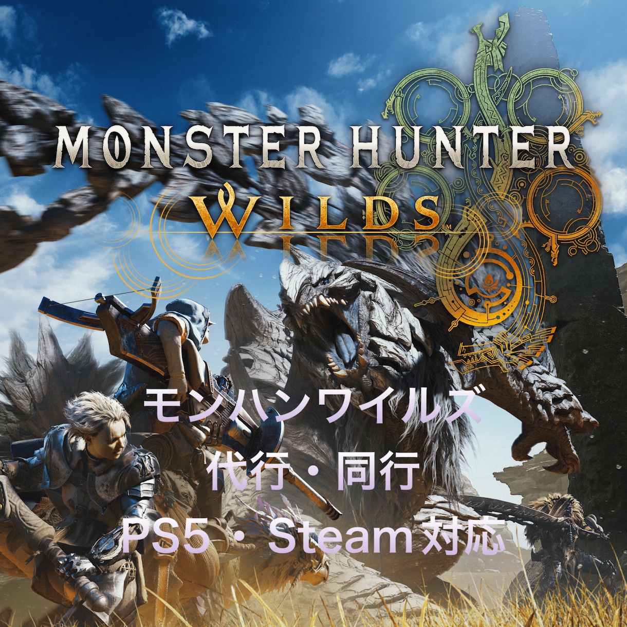PS5/PC版モンハンワイルズ同行(代行)します お忙しいあなたに！HR700超と行くモンハン同行(代行)！ イメージ1