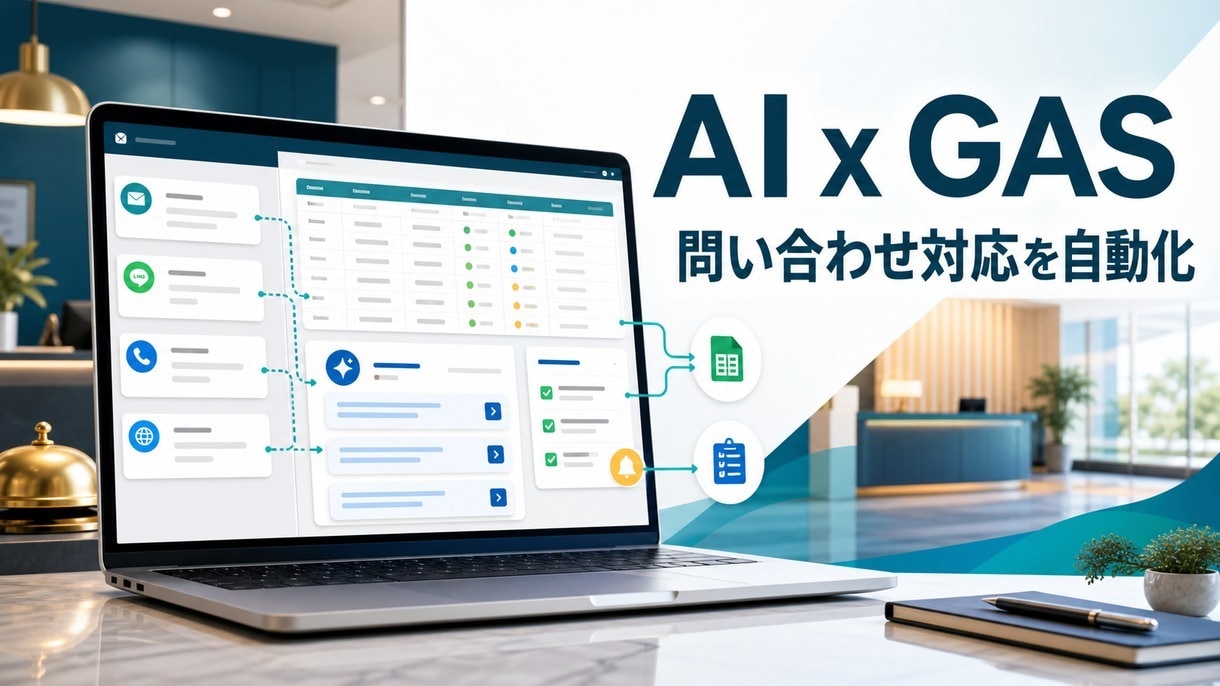 問い合わせ対応をAIとGASで自動化します 既存ツールで小さく始める業務改善 イメージ1